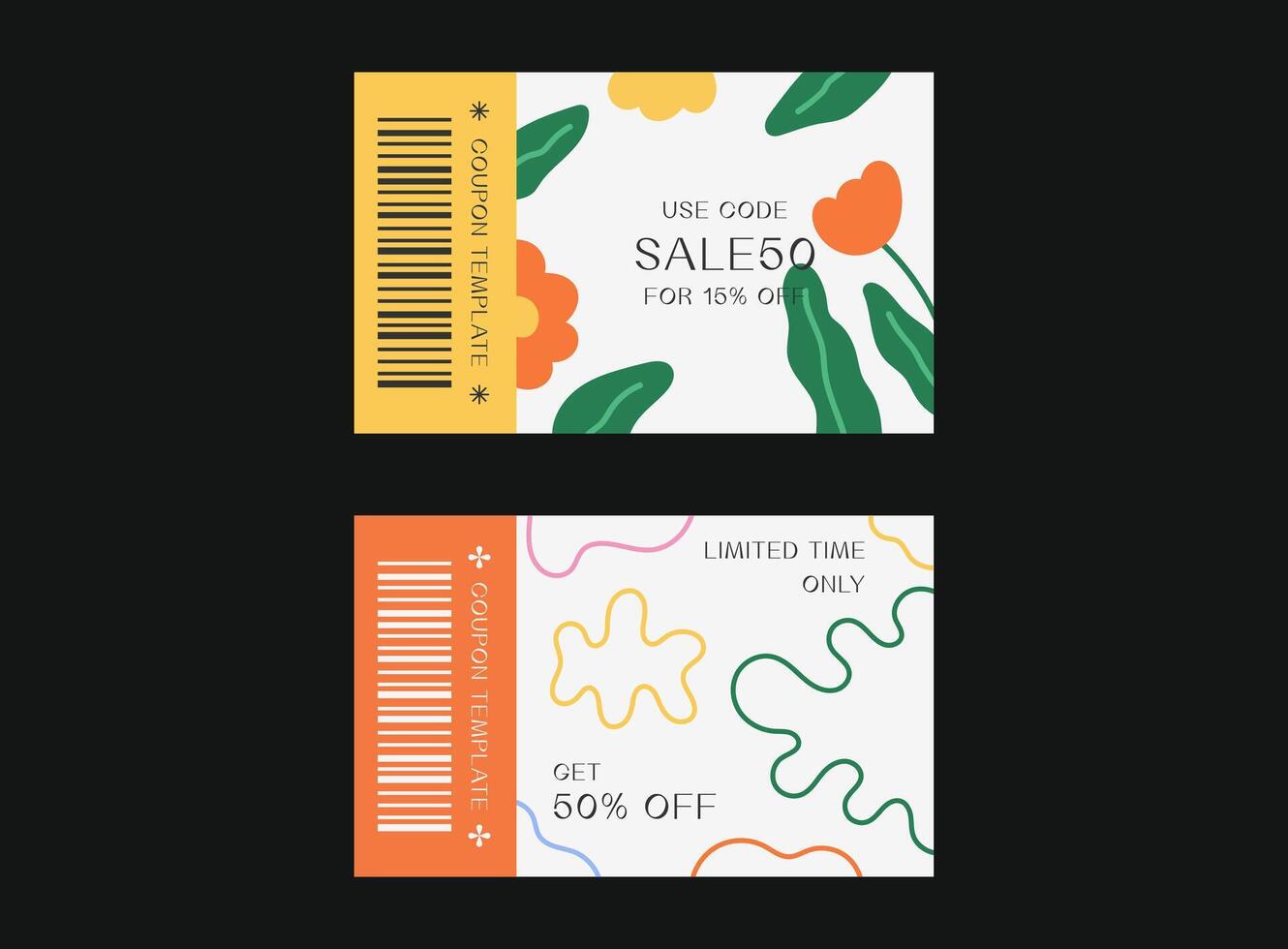Sale coupon template. vector