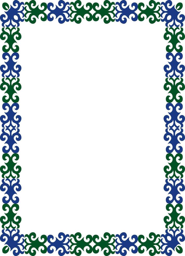 colored square Kazakh national ornament. Ethnic pattern of the Great Steppe vector