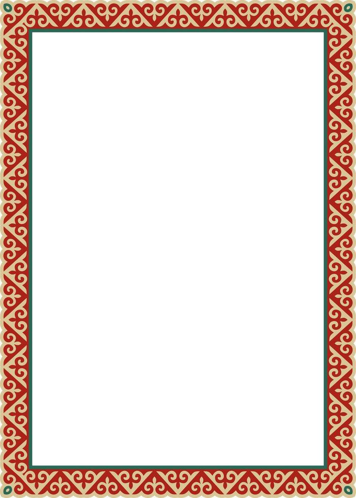 colored square Kazakh national ornament. Ethnic pattern Great Steppe vector