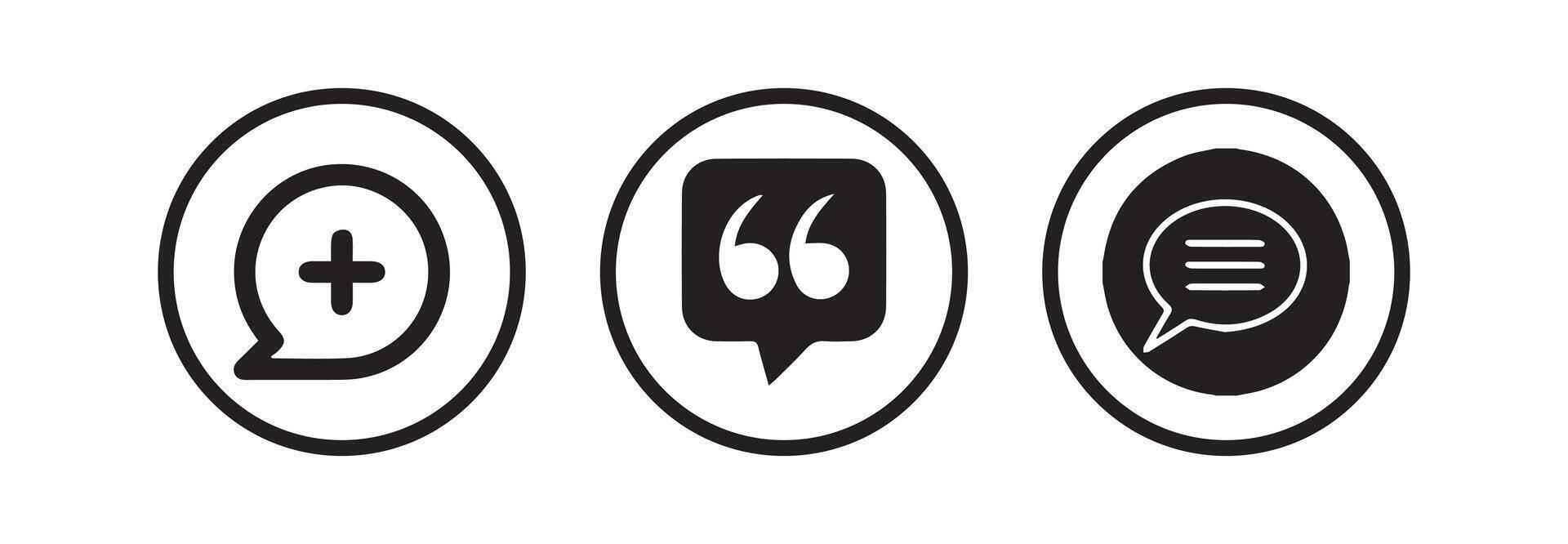 Chat icons isolated element. Set of talk bubble speech signs. illustration eps 10 vector