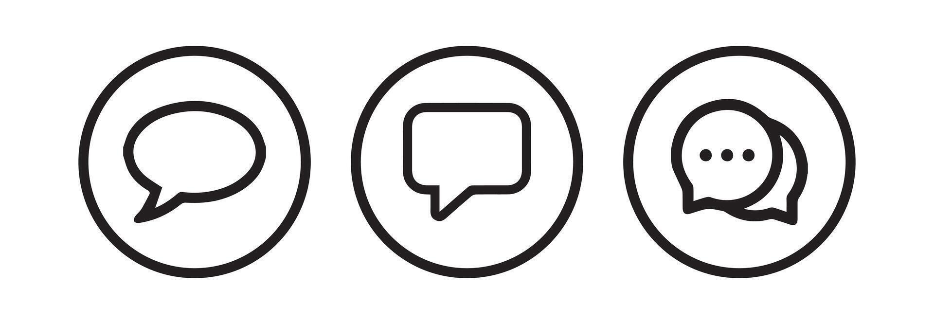 comment icon speech bubble symbol Chat message icon. illustration eps 10 vector