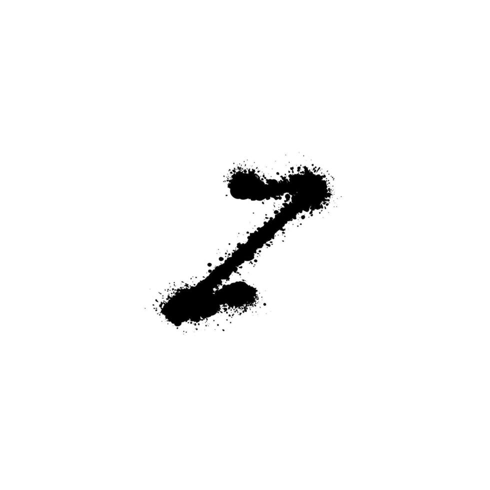 Graffiti letter Z, modern logo concept, rough spray paint handdrawn letter mark for freshes branding, street art, trendy startups, youthful businesses, game apps. illustration vector