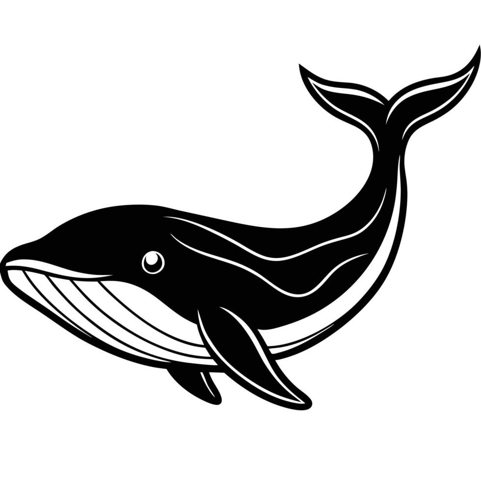 Whale silhouette design vector