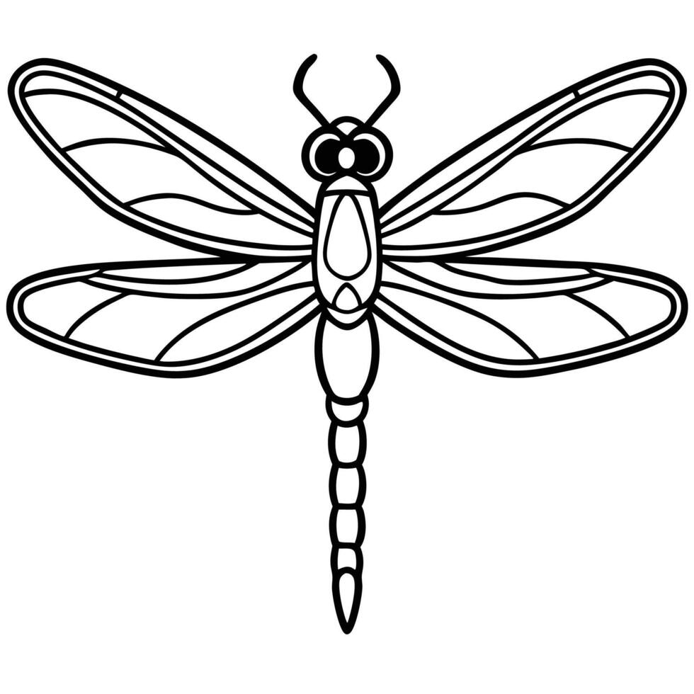 Dragonfly silhouette design vector