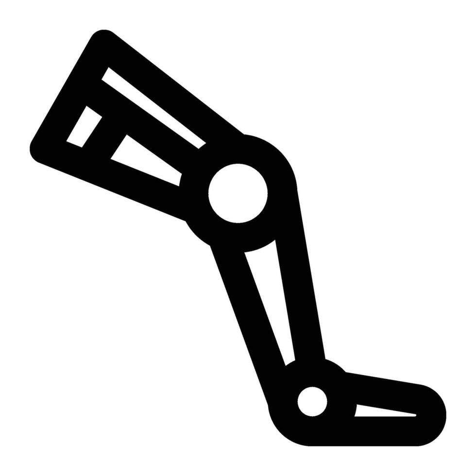 Robotic Leg, Prosthetic Leg Outline Icon vector