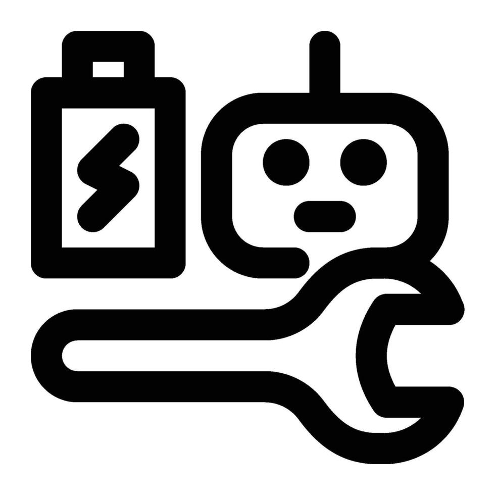 Robot Kit, Repair Assembly Outline Icon vector