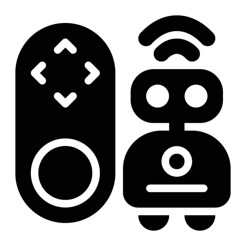 Remote Control, Robot Toys Glyph Solid Icon vector