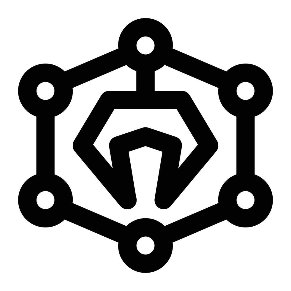 Nanotechnology, Micro Technology Outline Icon vector