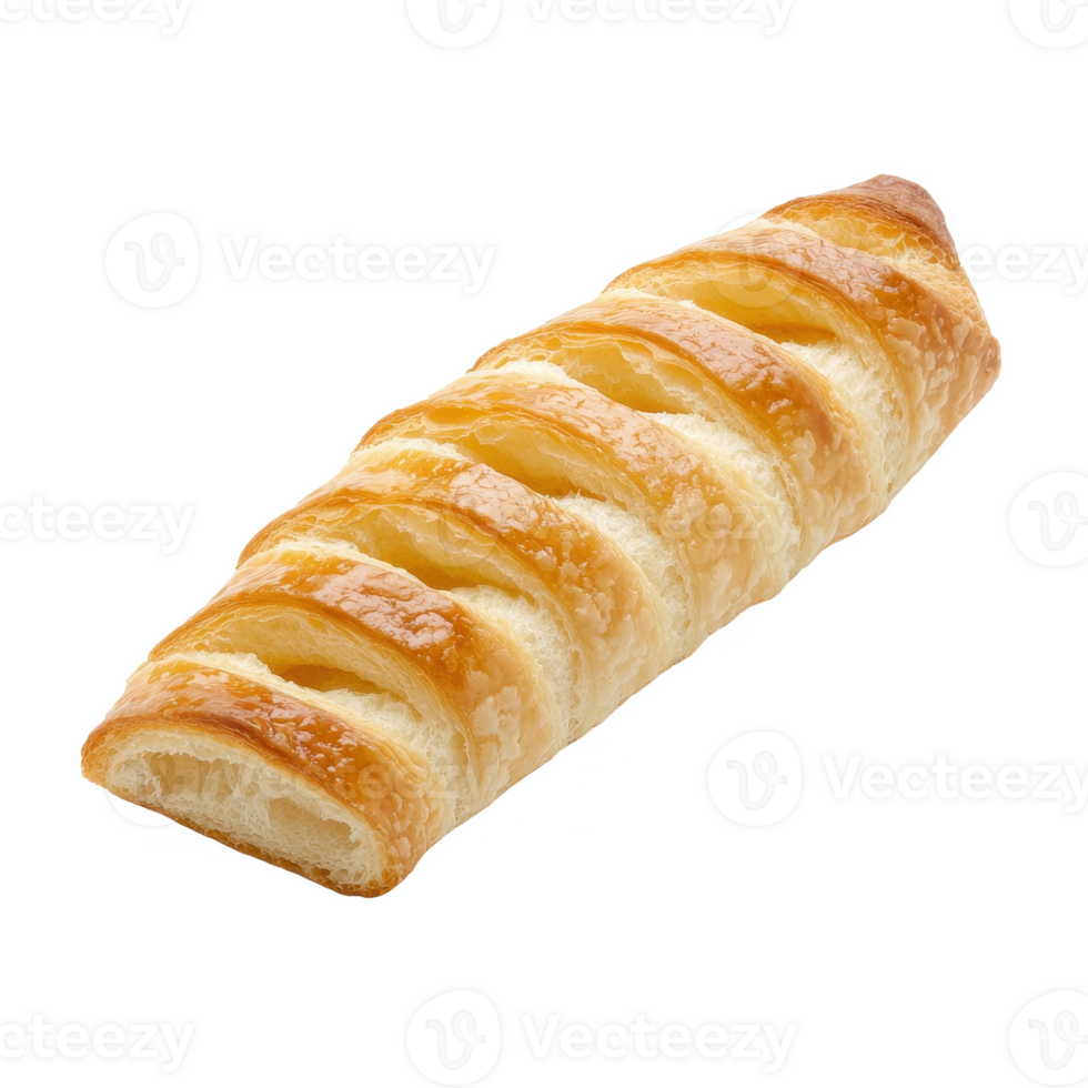 Freshly baked pastry with a golden crust and layered texture, perfect for breakfast. png