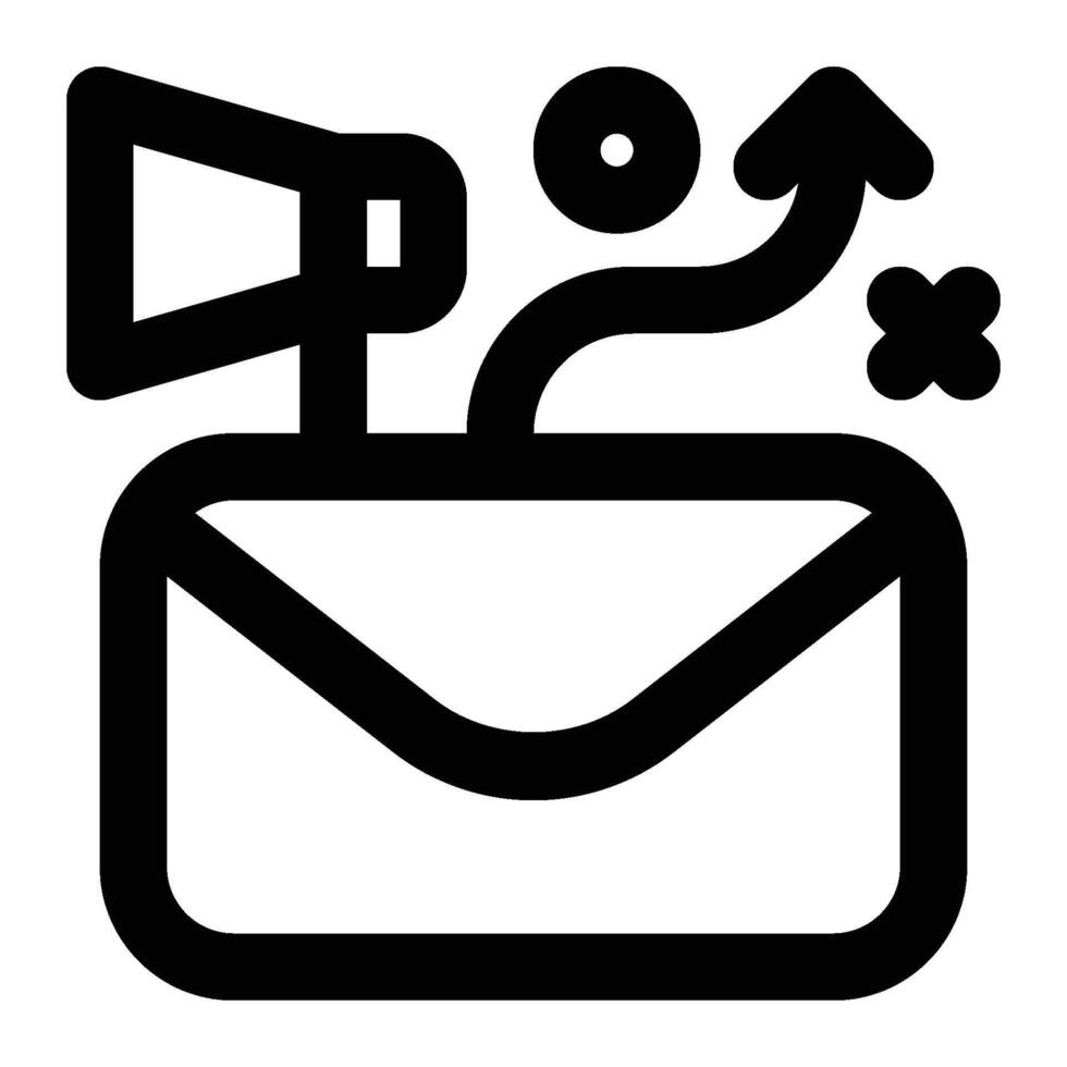 Email Marketing Strategy, Marketing Plan Outline Icon vector