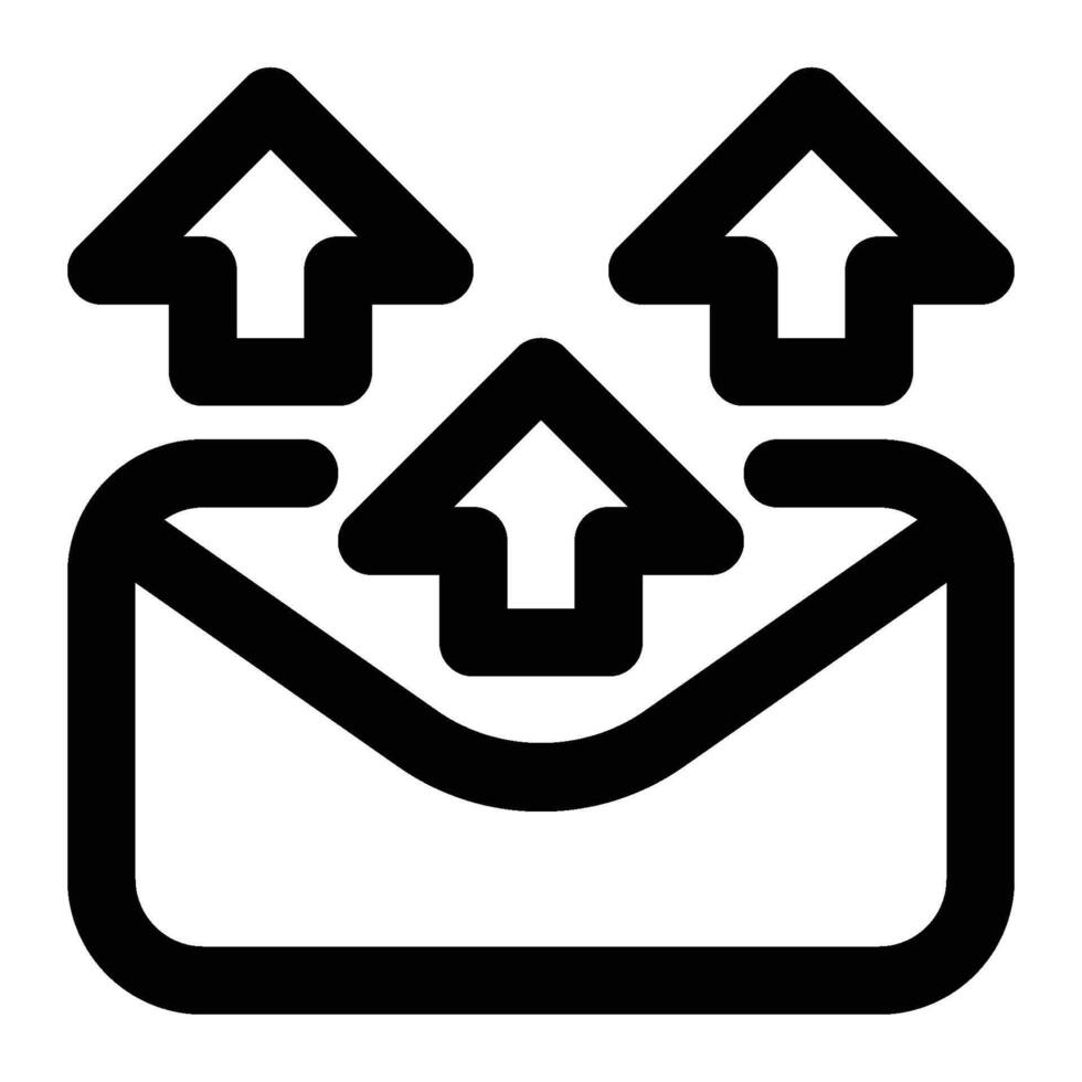 Bulk Mail, Mass Emailing Outline Icon vector