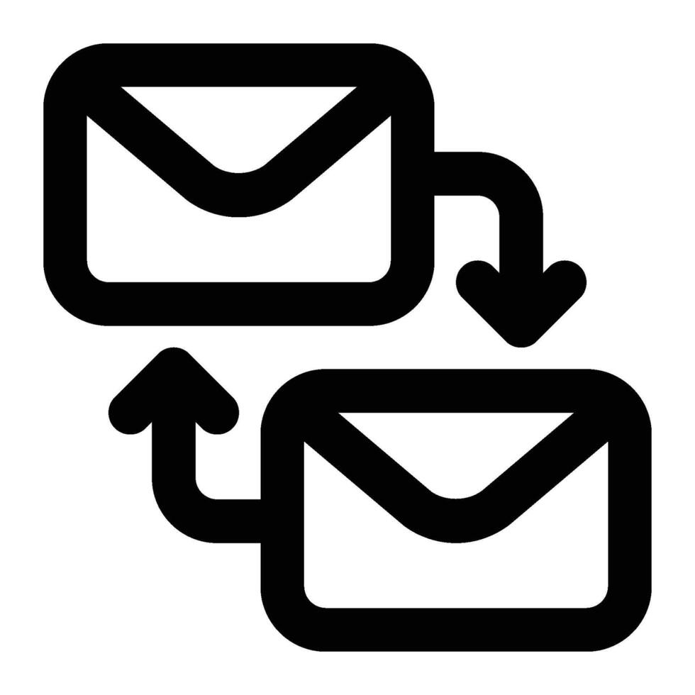 Follow Up Email, Auto Reply Outline Icon vector