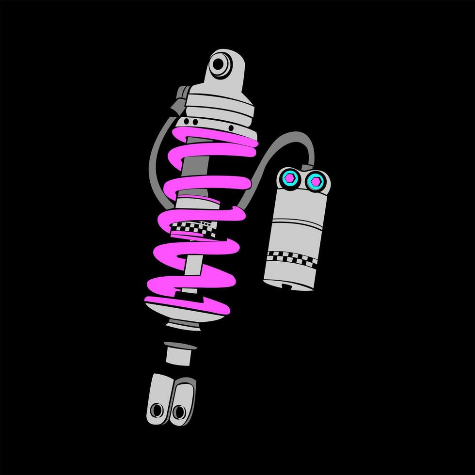 thai motorcycle shock design vector