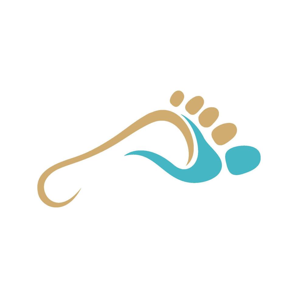 Decorative Footprint Reflexology Logo Template Illustration Design. EPS 10. vector