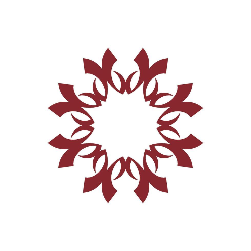 Maroon Abstract Flower Logo Template Illustration Design. EPS 10. vector