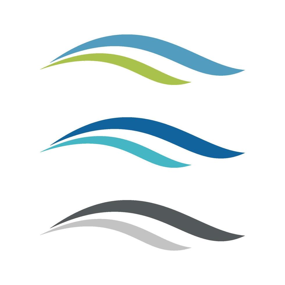 Color set swoosh wave logo template Illustration Design. EPS 10. vector