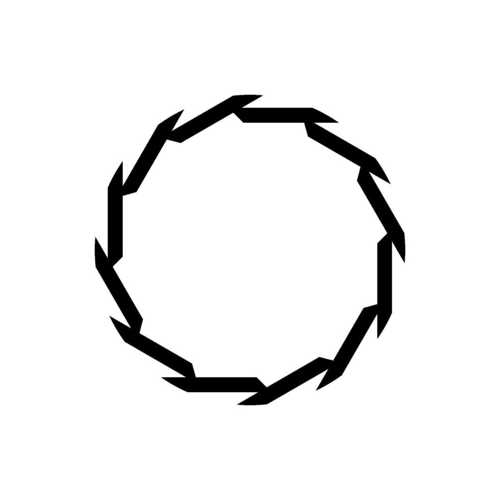 Abstract Black Circle Ring Ornamental Logo Template Illustration Design. EPS 10. vector