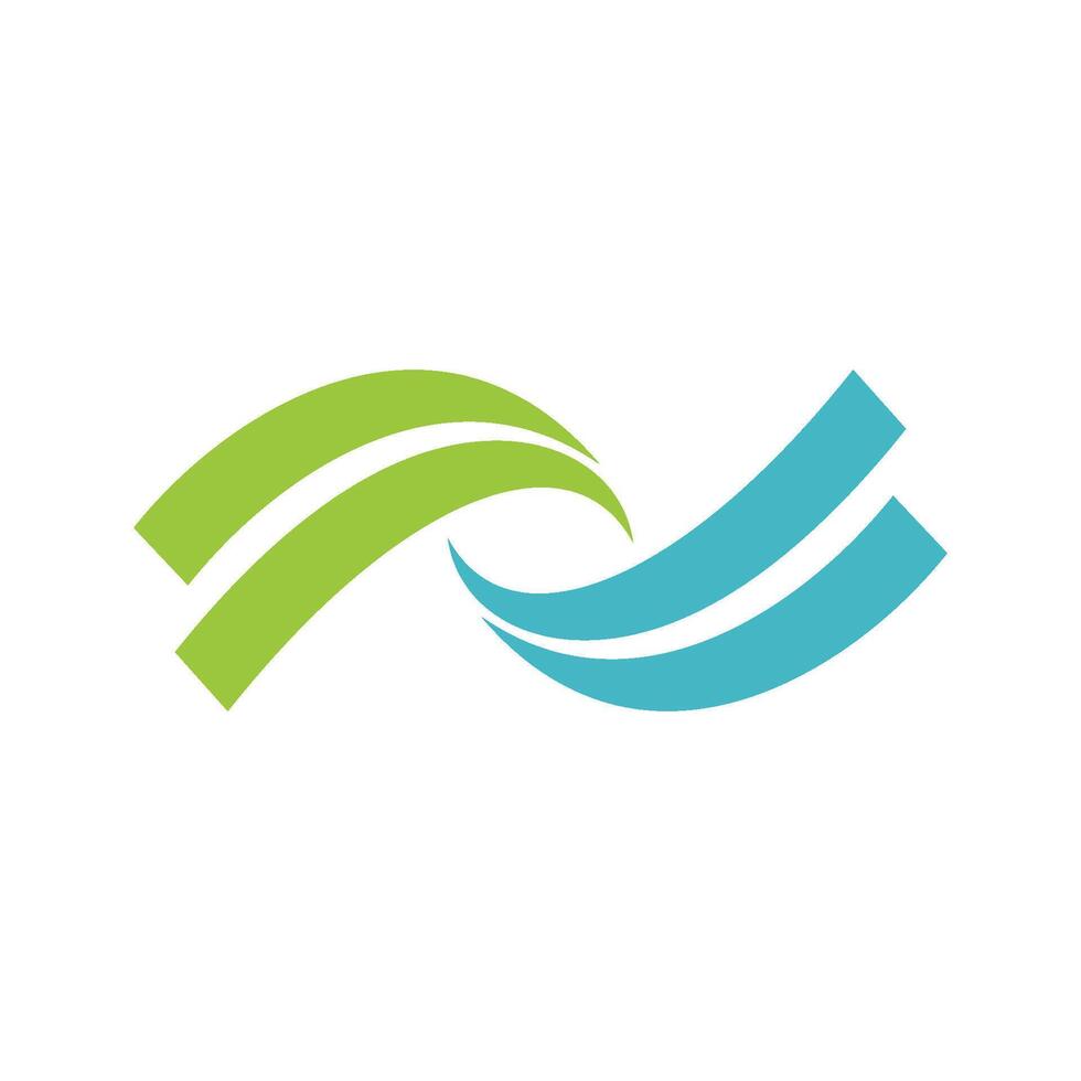 Abstract Swoosh Wave Spa Logo Template Illustration Design. EPS 10. vector