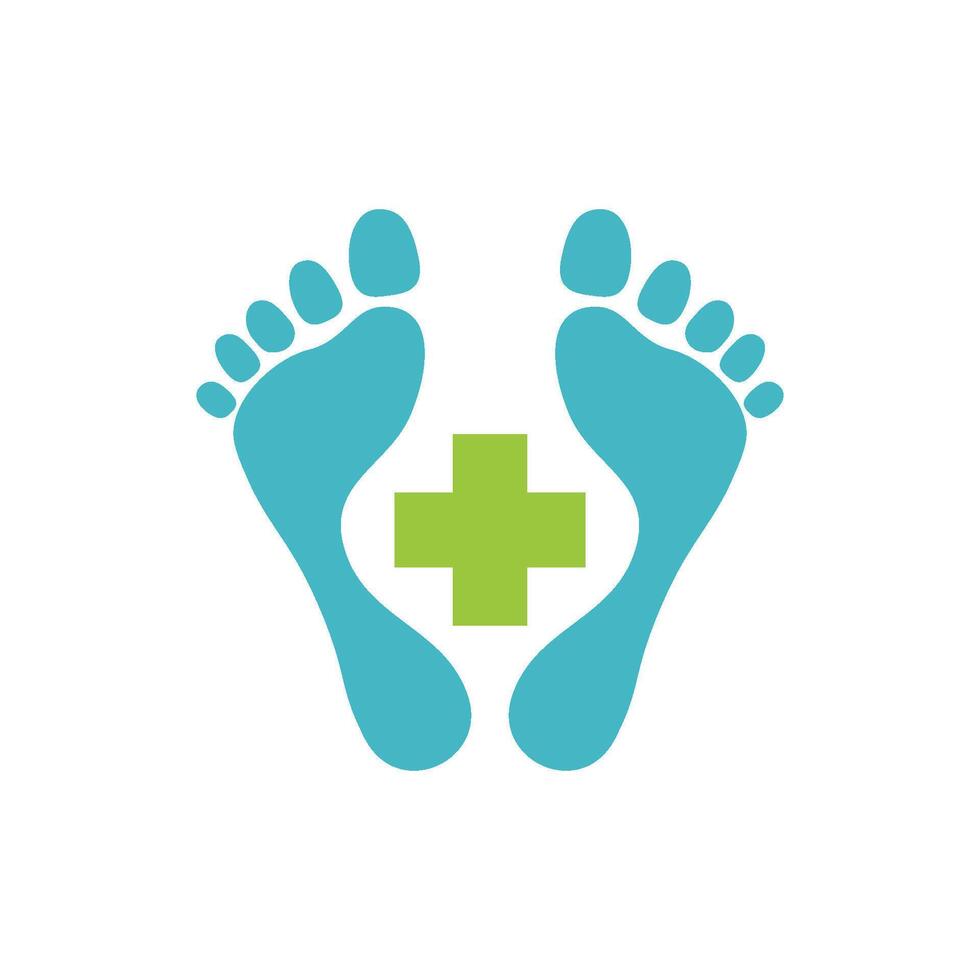 Cross Footprint Reflexology Logo Template Illustration Design. EPS 10. vector