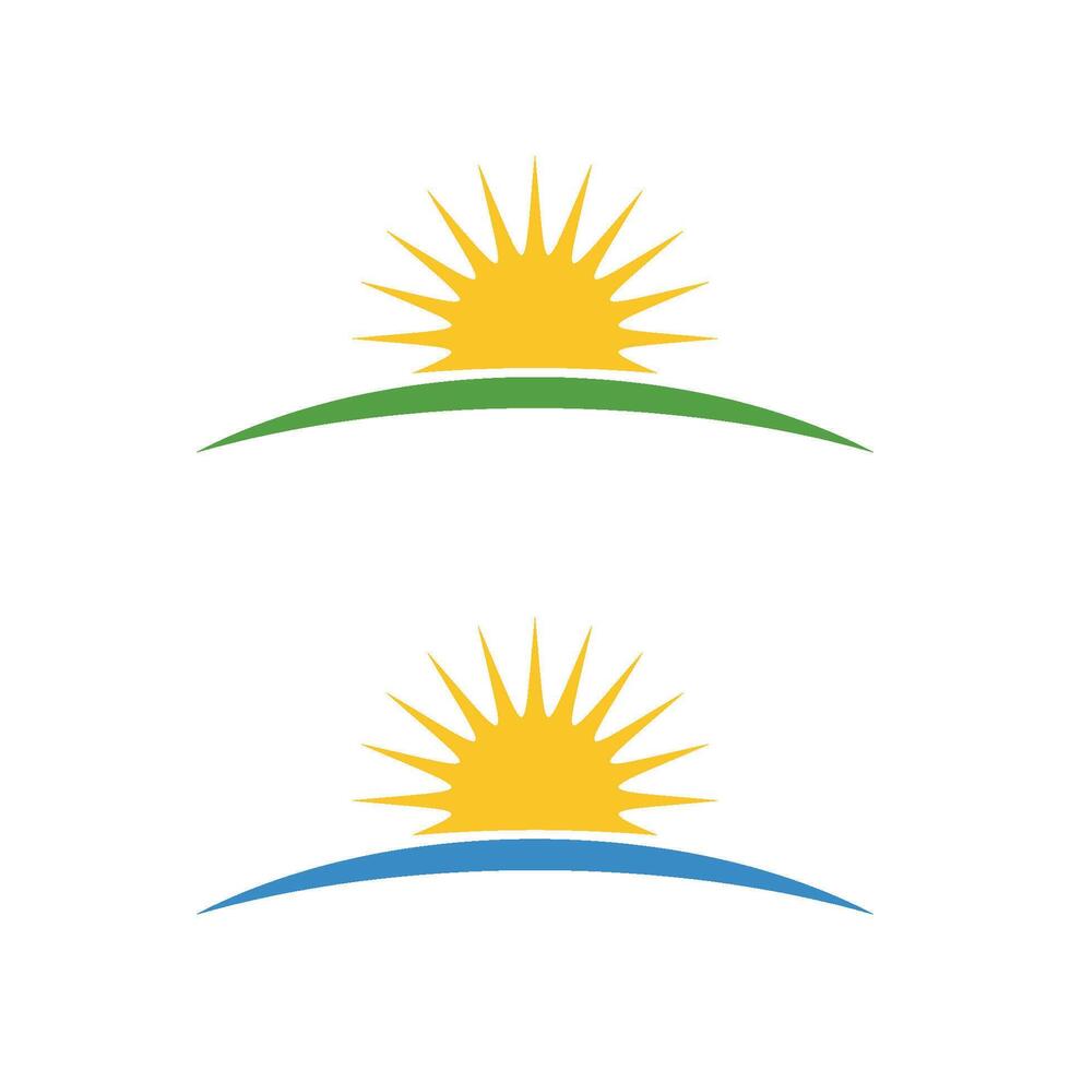 Sunshine Horizon Logo Template Illustration Design. EPS 10. vector