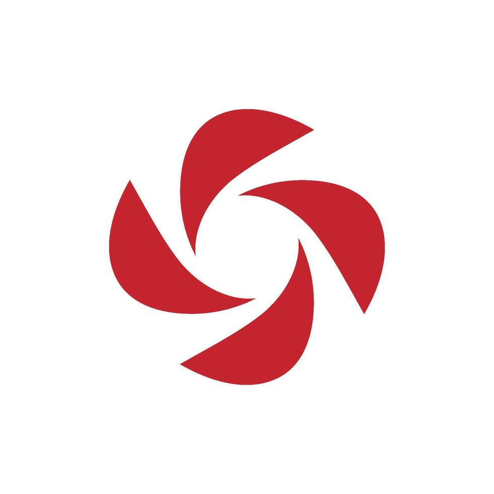Red Propeller Windmill Logo Template Illustration Design. EPS 10. vector