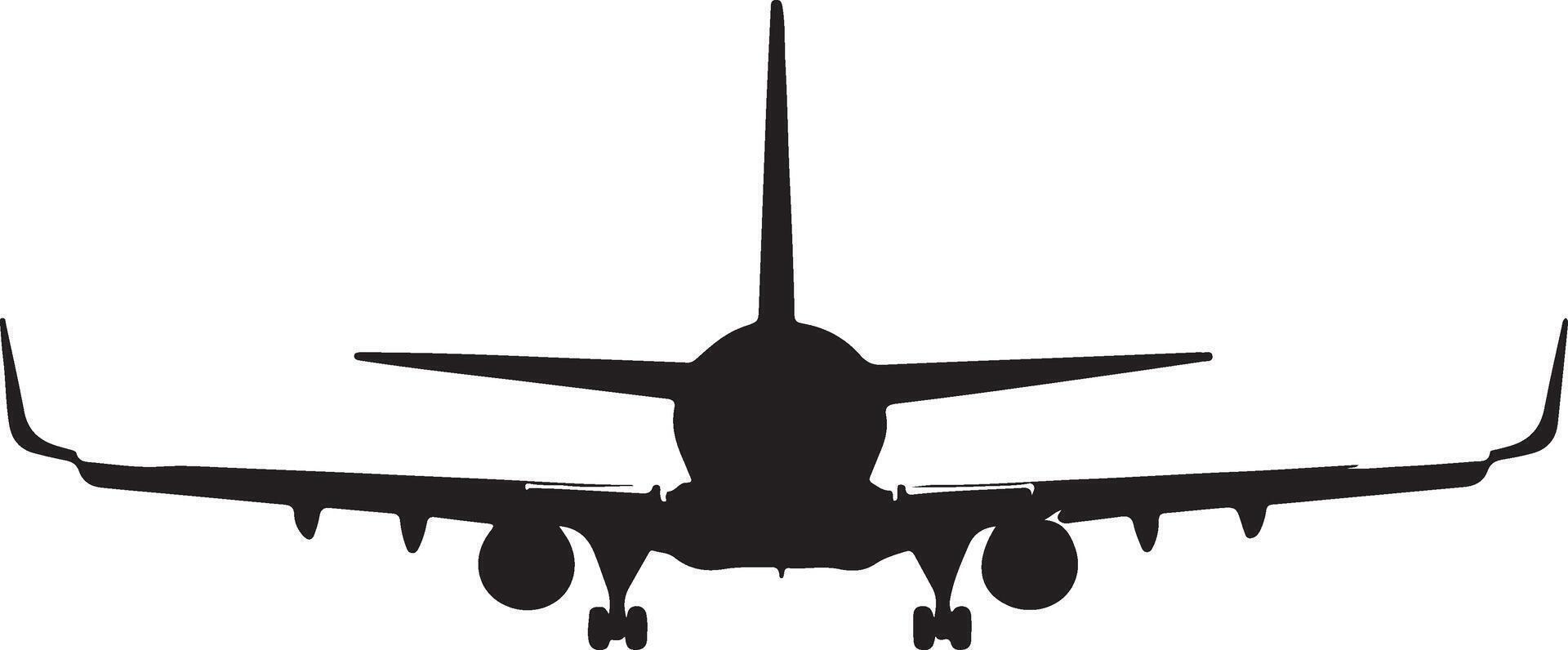 Airplane silhouette on white background vector