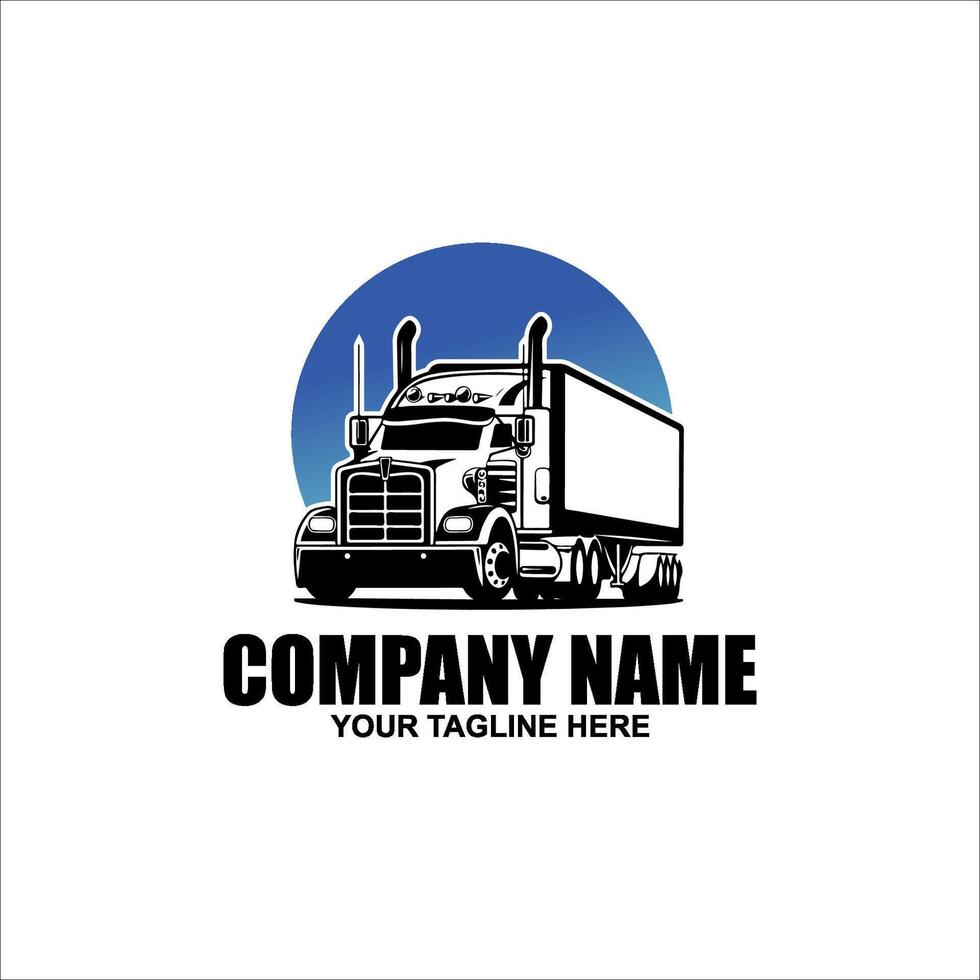 Logo truck and trailer vector