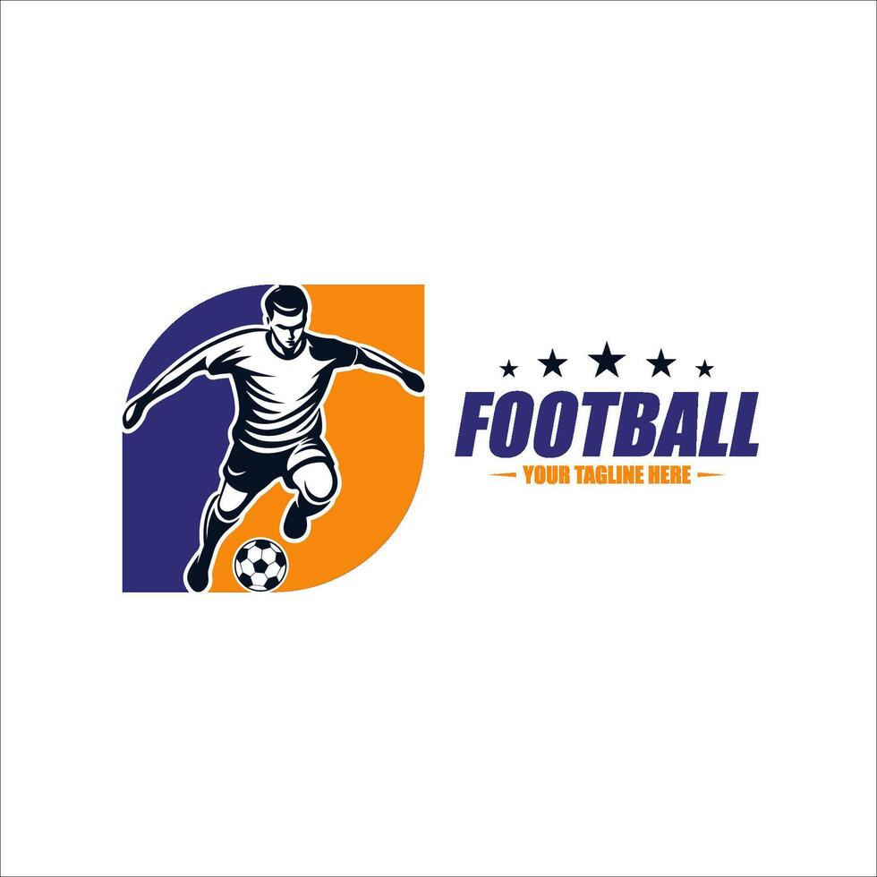 Football player logo designs Modern vector