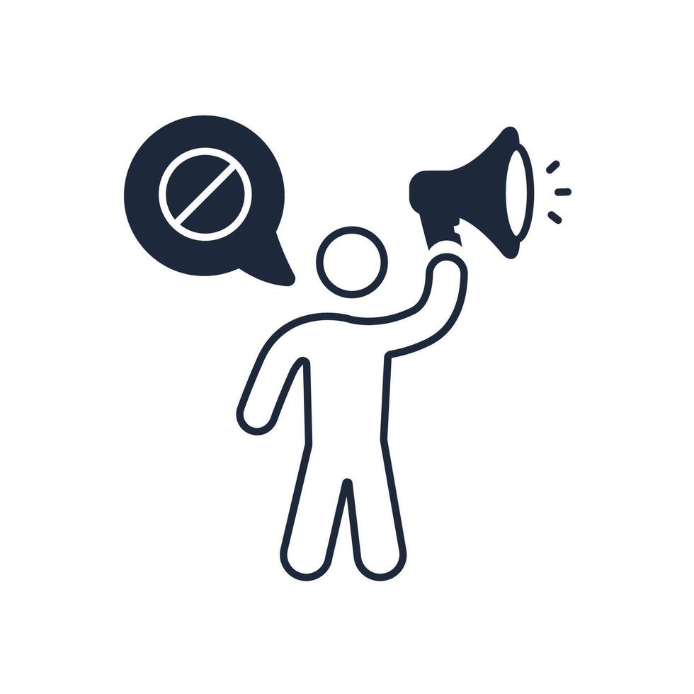 activist icon. Editable stroke.linear style sign for use web design,logo.Symbol illustration. vector