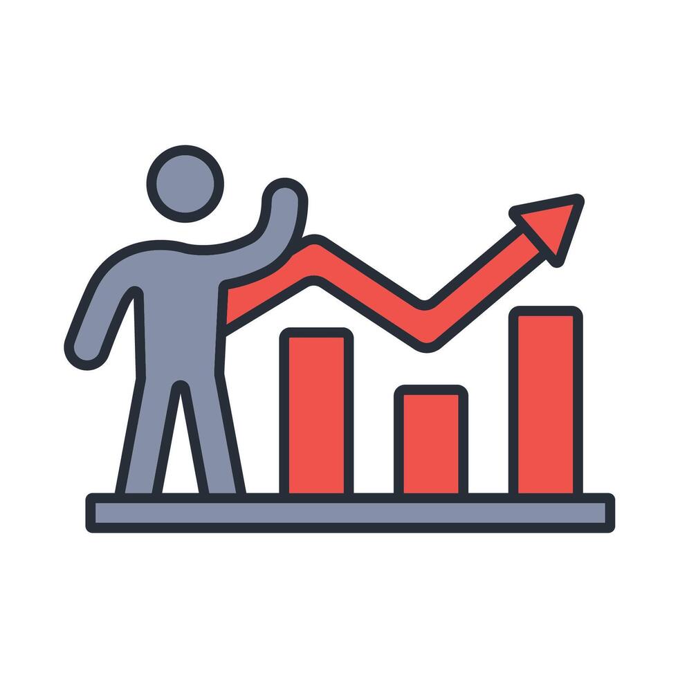 growth color icon vector