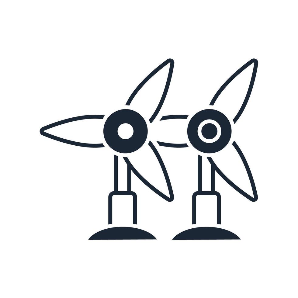 wind turbine icon.linear style sign for use web design,logo.Symbol illustration. vector