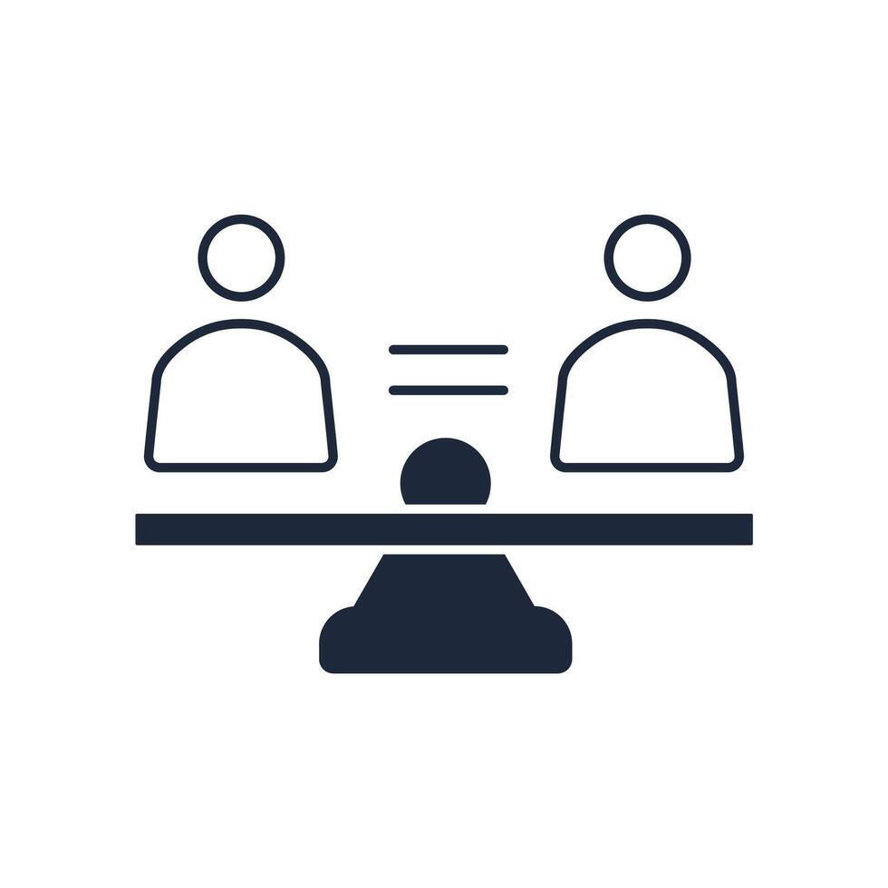 Equality icon. Editable stroke.linear style sign for use web design,logo.Symbol illustration. vector