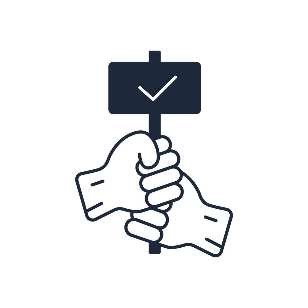 activism social icon. Editable stroke.linear style sign for use web design,logo.Symbol illustration. vector
