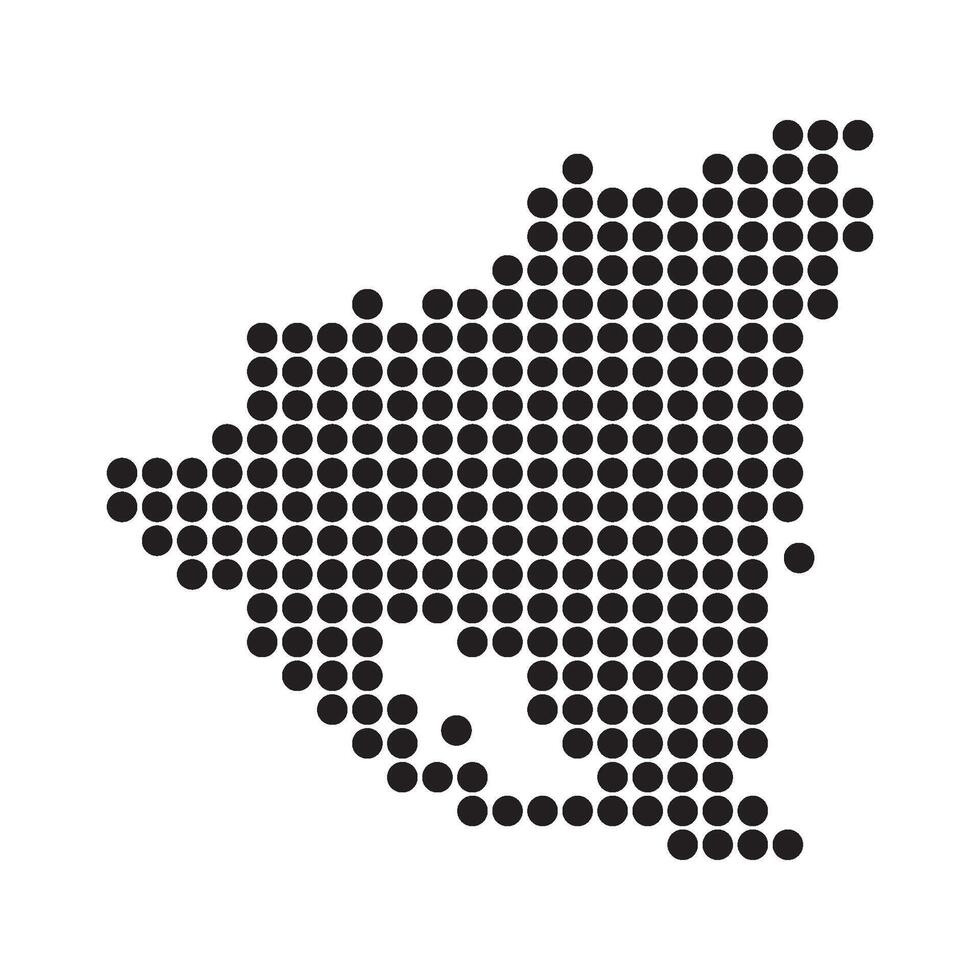 A black dotted map of the island of guam vector