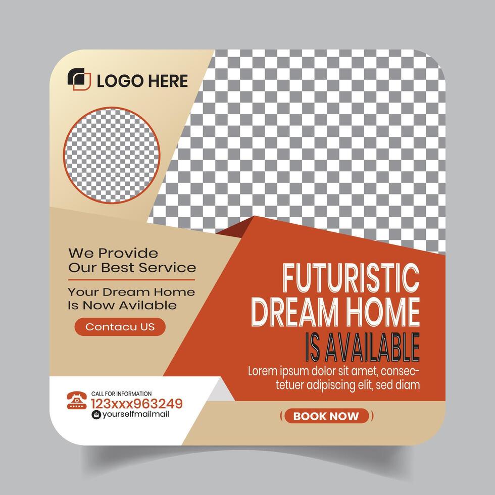 Real Estate Fresh Social Media Post Design Banner vector