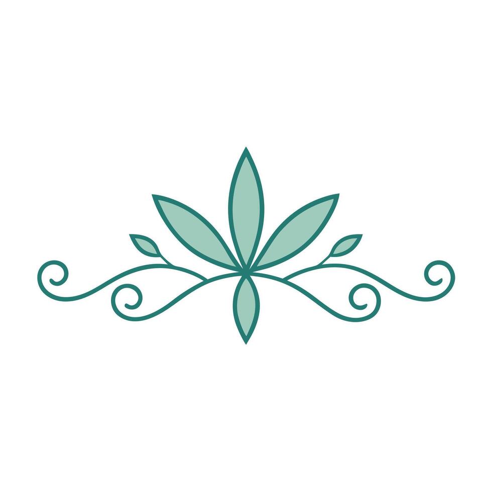 Sleek Symmetrical Floral Ornament Design with Intricate Decorative Patterns for Elegant Artistic Creations vector