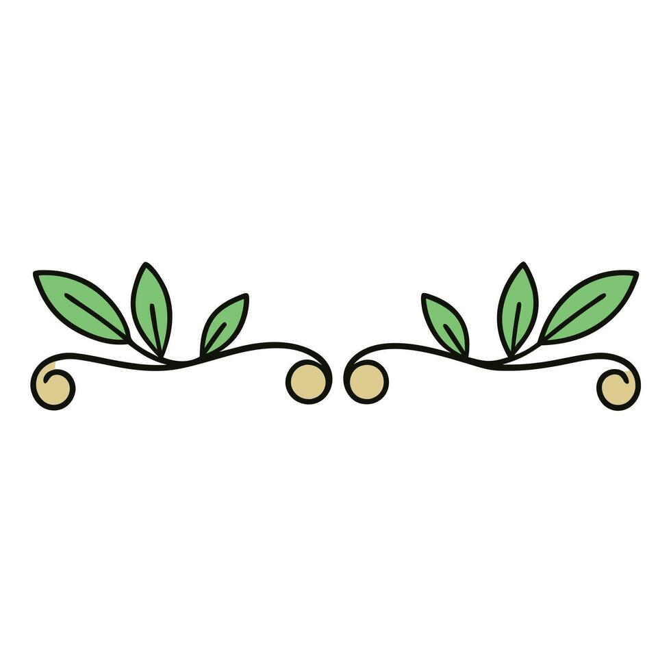 Decorative Floral Ornament with Artistic Botanical vector