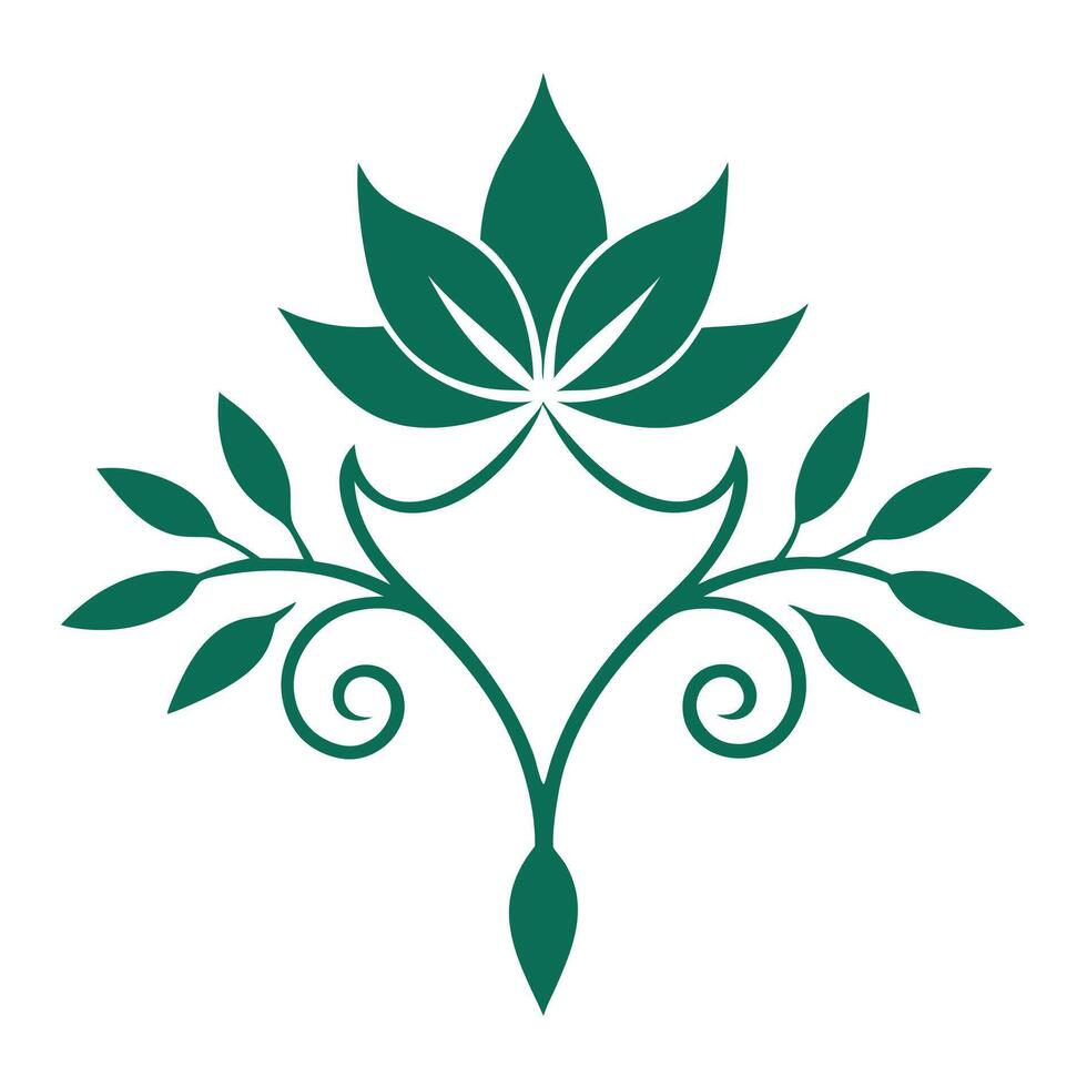 Sleek Symmetrical Floral Ornament Design with Intricate Decorative Patterns Elegant Artistic vector