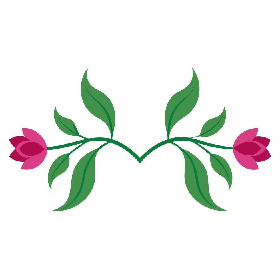 Minimalist Floral Ornament Illustration vector