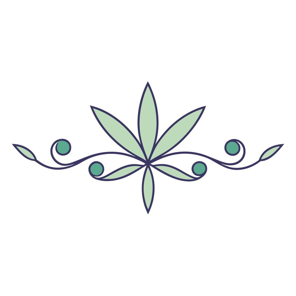 Sleek Symmetrical Floral Ornament Design with Intricate Decorative Patterns for Elegant Artistic vector