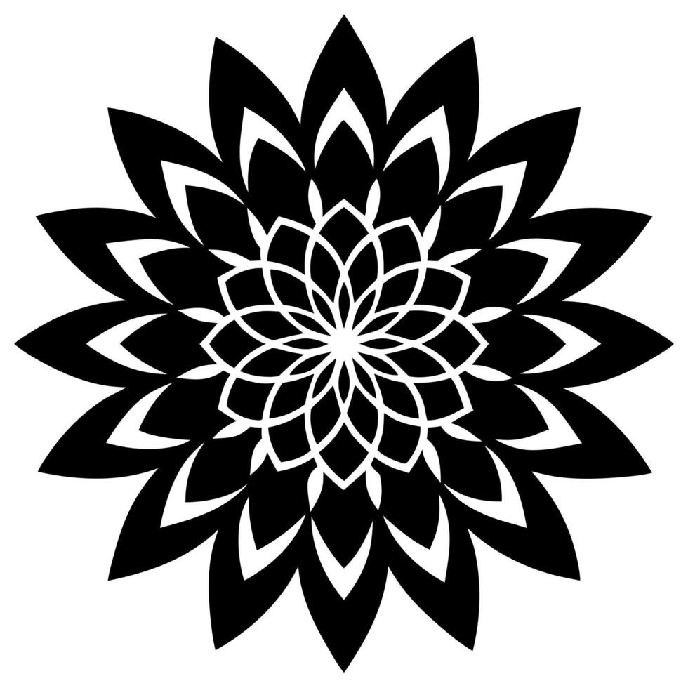 Simple Floral Mandala Ornament vector