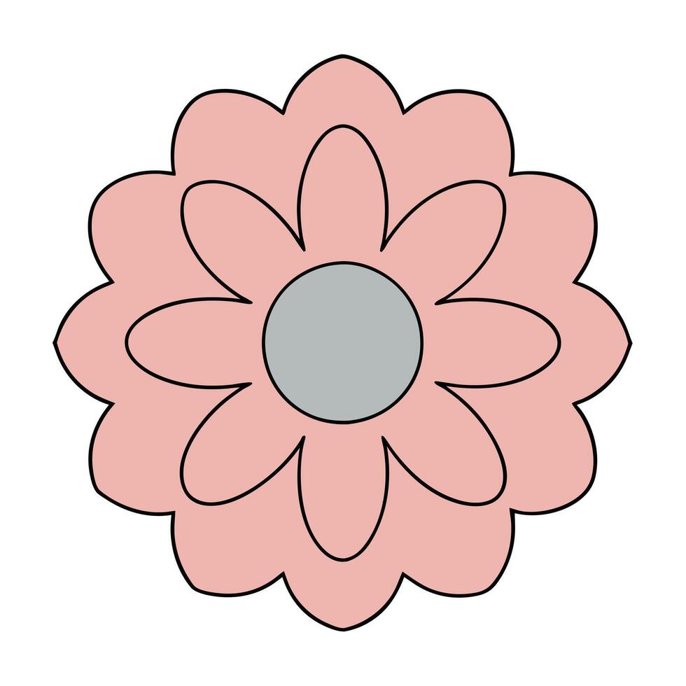 Simple Floral Ornament Design Elegant Botanical Element vector