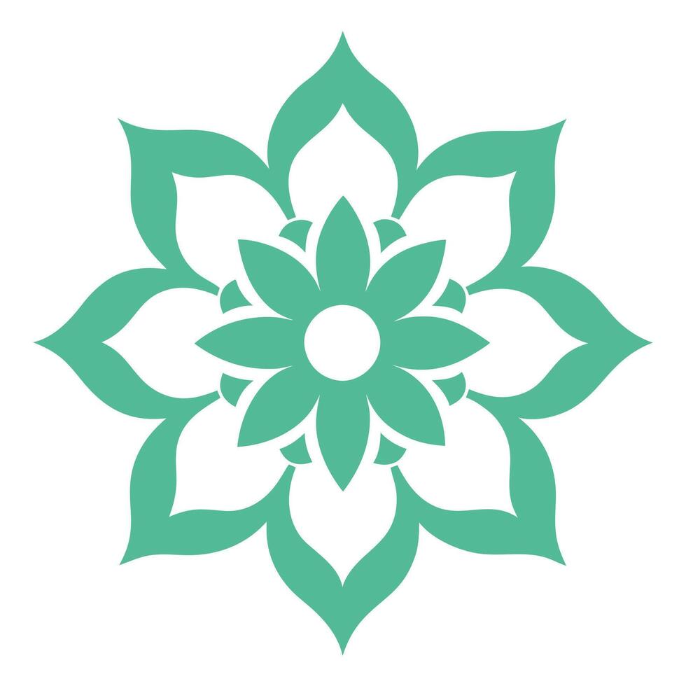 Simple Floral Ornament Design with Elegant Botanical Elements vector