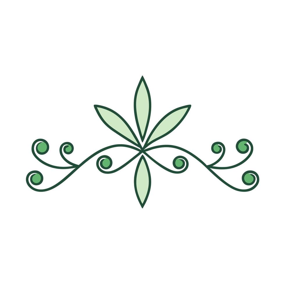 Sleek Symmetrical Floral Ornament Design with Intricate Decorative Patterns for Elegant vector