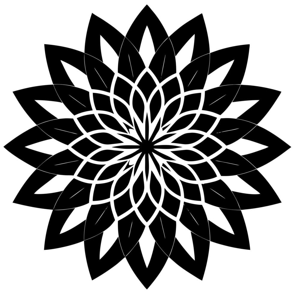 Simple Floral Mandala Ornament Elegant vector