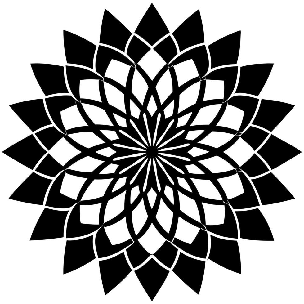 Simple Floral Mandala Ornament Design vector