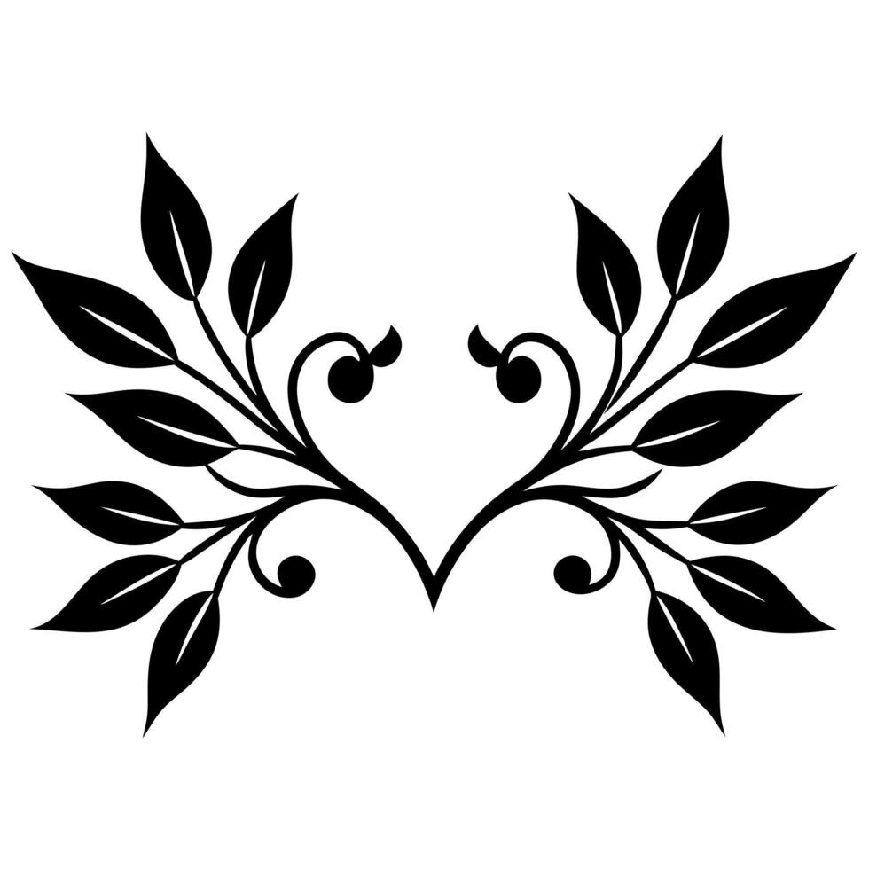Decorative Floral Ornament with Artistic Botanical Design vector