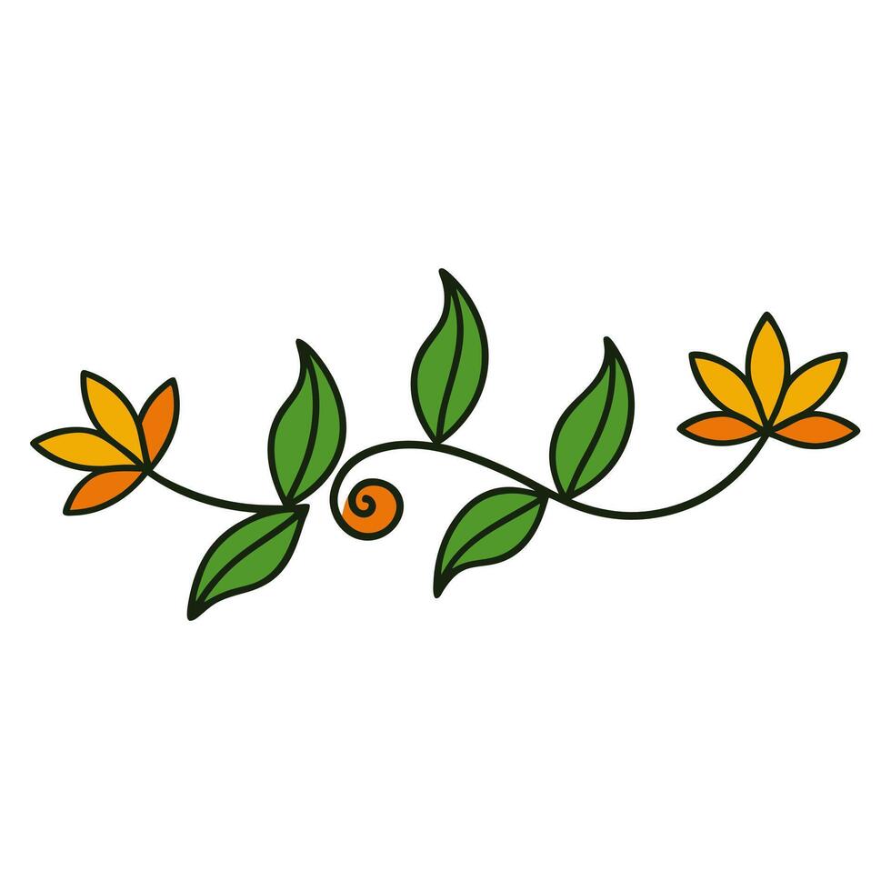 Intricate Floral Ornament with Swirling Curves and Artistic Detail vector