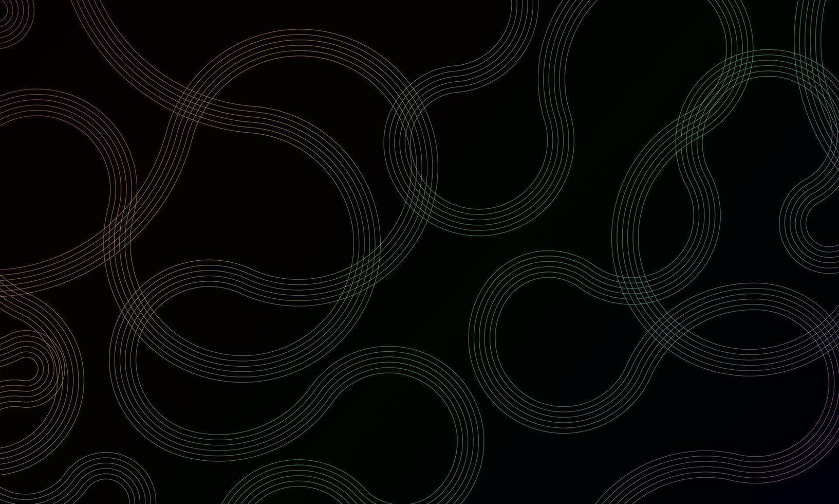 Abstract color wave lines stripes pattern on black background. Minimal style wallpaper. vector