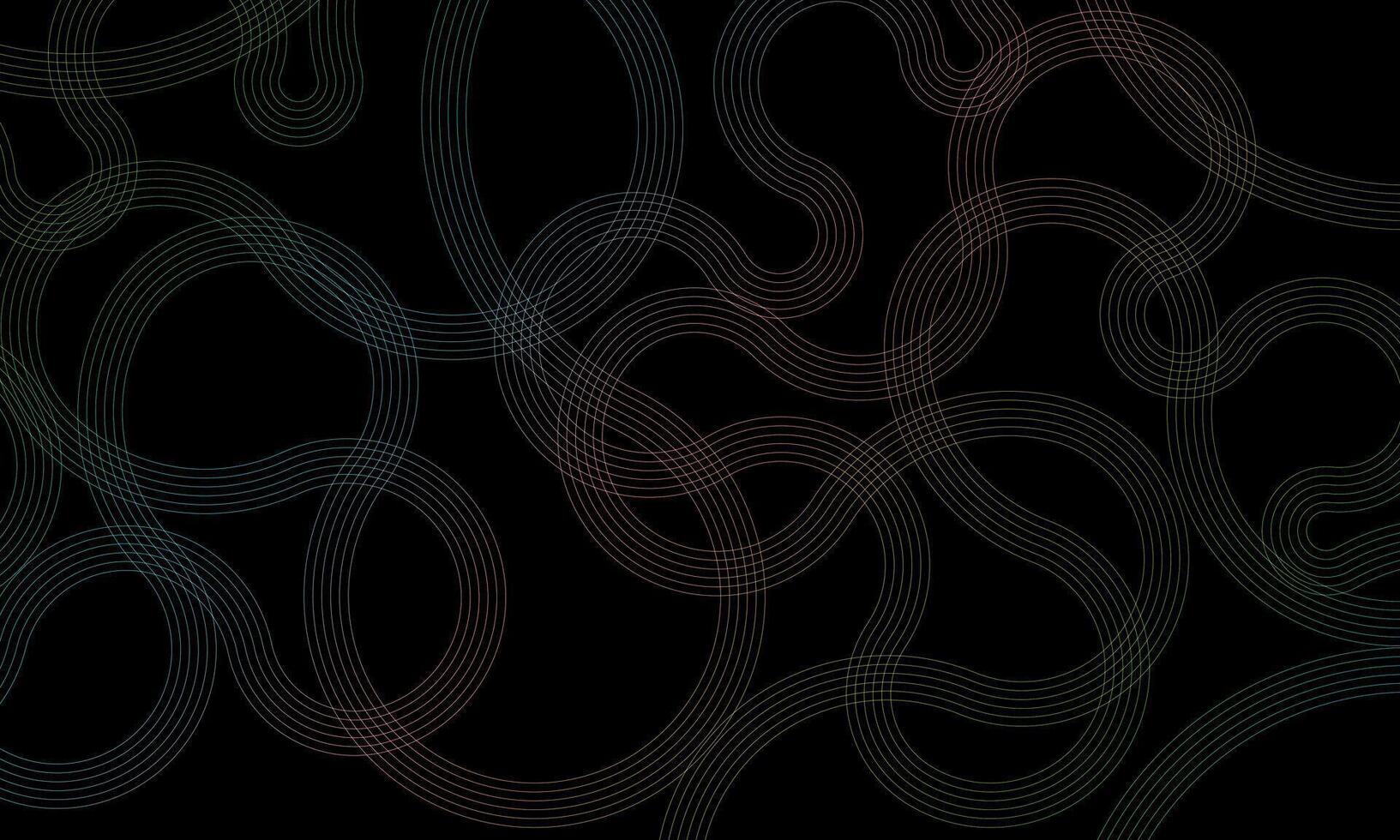 Abstract color wave lines stripes pattern on black background. Minimal style wallpaper. retro style. vector